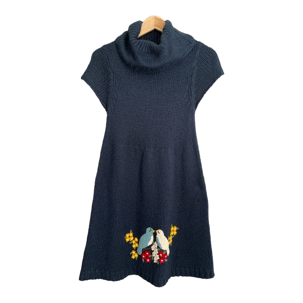 JUDITH MARCH Love Birds Anthropologie Sweater Dress M